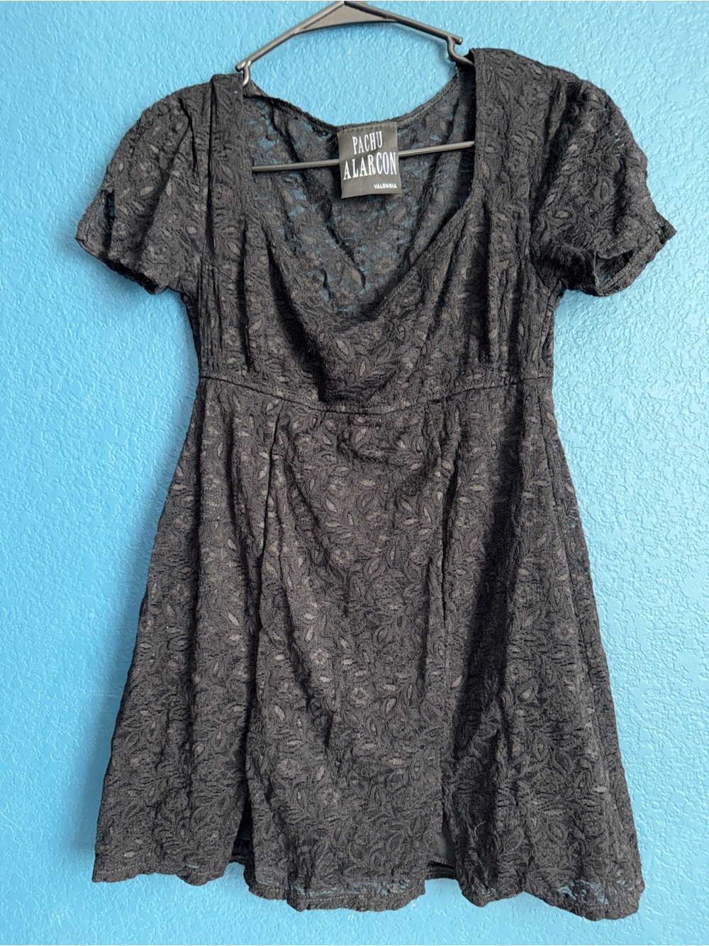 Black Lace Mini Dress